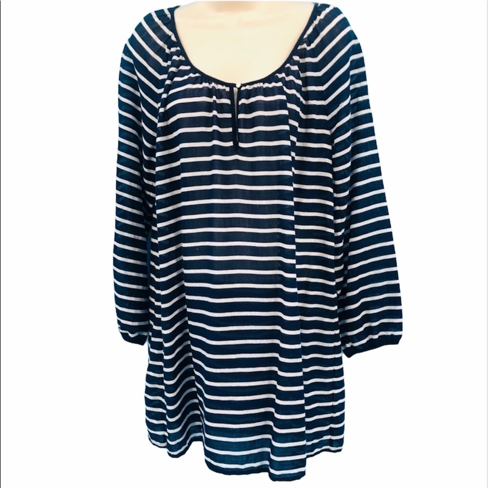 Jcrew women’s blue and white striped dress size‎ S